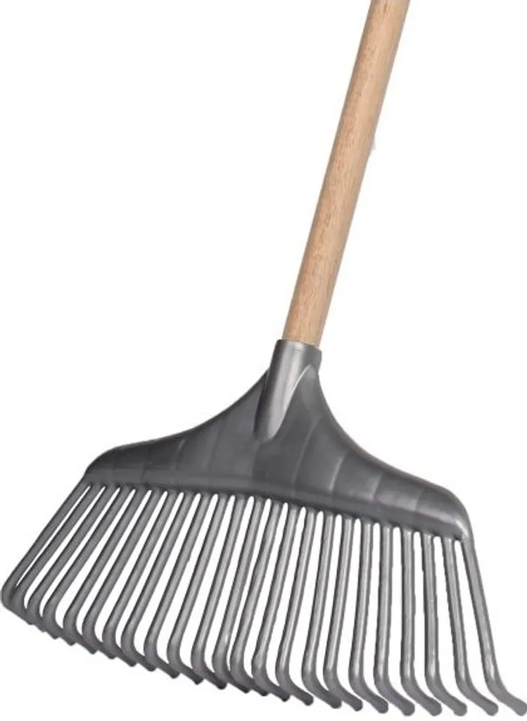Scopa per foglie in plastica con manico 120 cm - Pulizia giardino facile