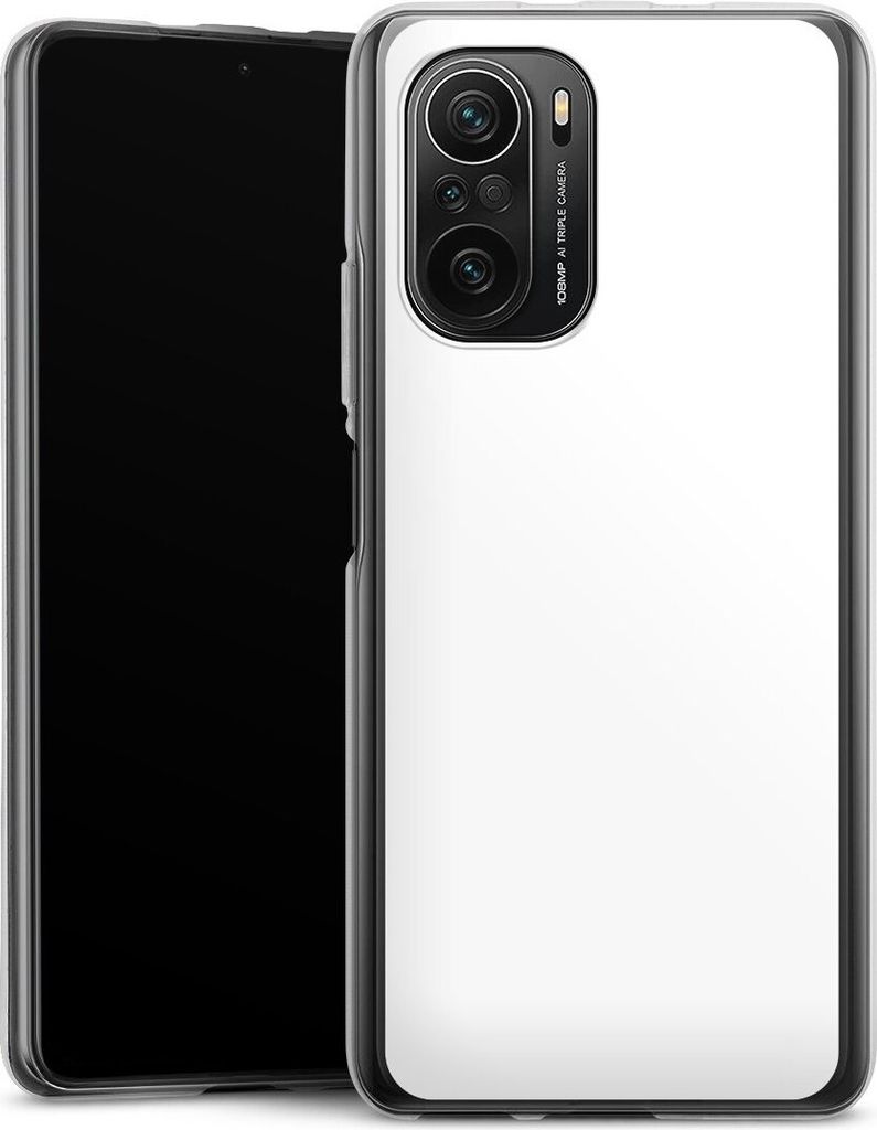 DeinDesign Handyhülle für Xiaomi Mi 11i Silikon Hülle Case Smartphone Schutzhülle Farbe einfarbig weiß