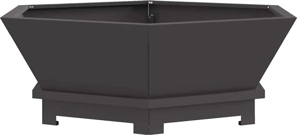 vidaXL Pozzetto nero 75 x 75 x 28 cm in acciaio