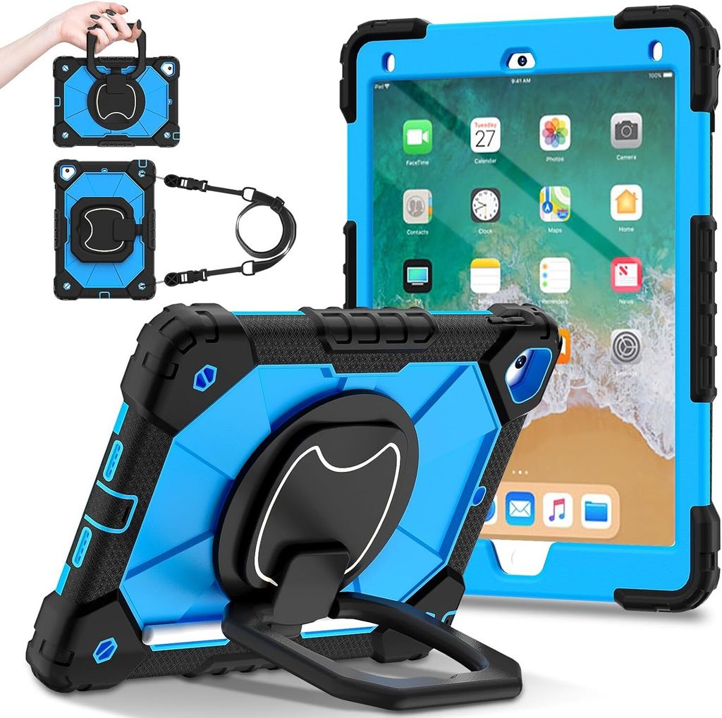 Pouzdro pro iPad 9,7 6th/5th Gen 2018/2017, odolné přenosné Obrázek produktu 2