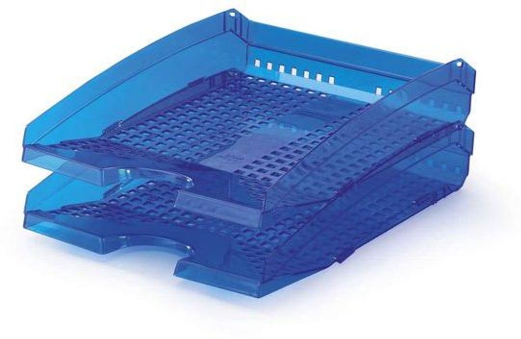 Dauerhafte Briefumschläge (Trend, für Formate DIN A4 bis C4, stapelbar), 6 Stück, blau transparent