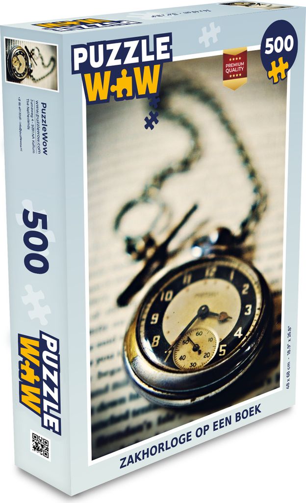 MuchoWow Puzzle 500 Teile Taschenuhr auf einem Buch - Denken - Spiel - Toy