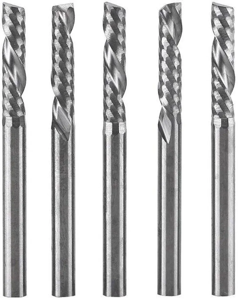 Fraises 3mm pour gravure bois et fraisage : lot de 5 outils hélicoïdaux