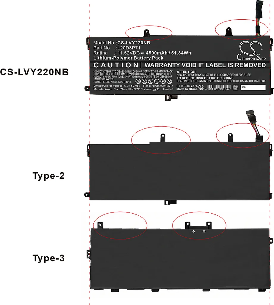 Batteria TECHTEK per ThinkPad X13 Yoga G2 | Energia per Professionisti