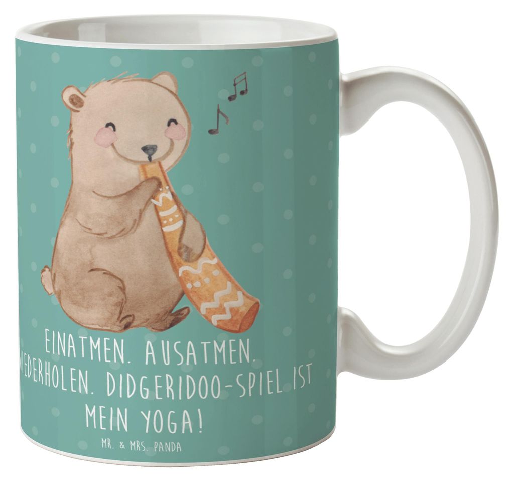 Mr. & Mrs. Panda Kaffeebecher Didgeridoo Yoga - Meeresbrise - Geschenk, Musiker, tief, Teetasse, Musikinstrument, Lernen, spirituell, Australien, K...