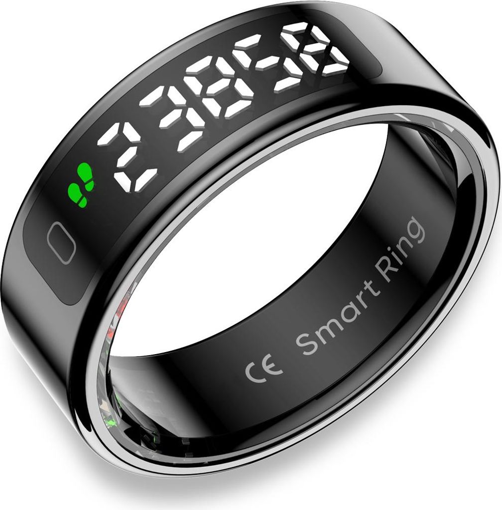 Smart Ring DIVO 22,4mm mit Herzfrequenz-, Schlaf- und Produktbild 