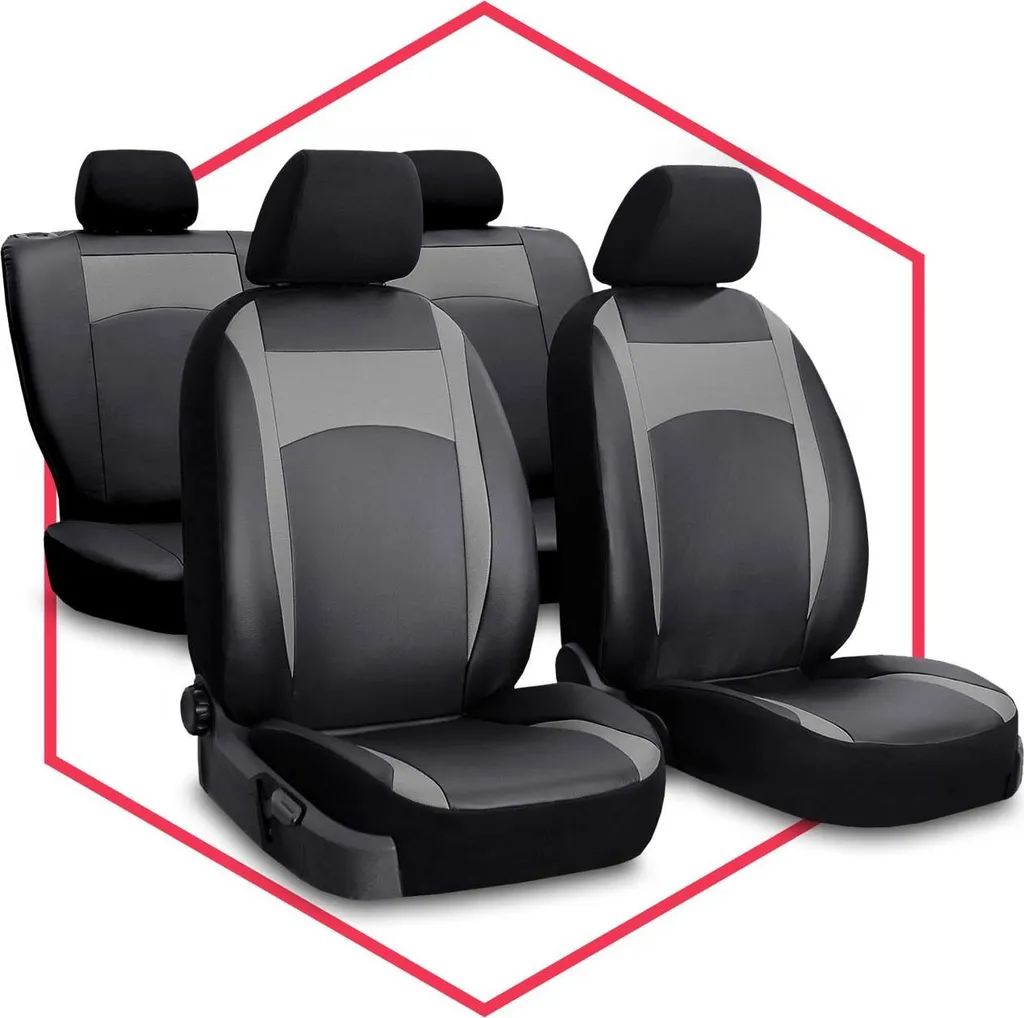 Coprisedili auto Coprisedili universali per Hyundai Elantra VI Grigio auto SET NUOVO - 12