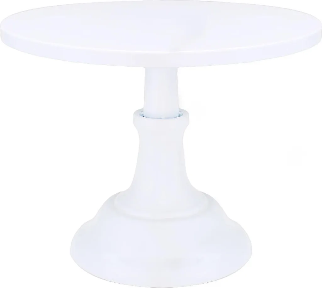 Alzata Girevole per Torte Compleanno 10" - Porta Dolci Bianco 25cm