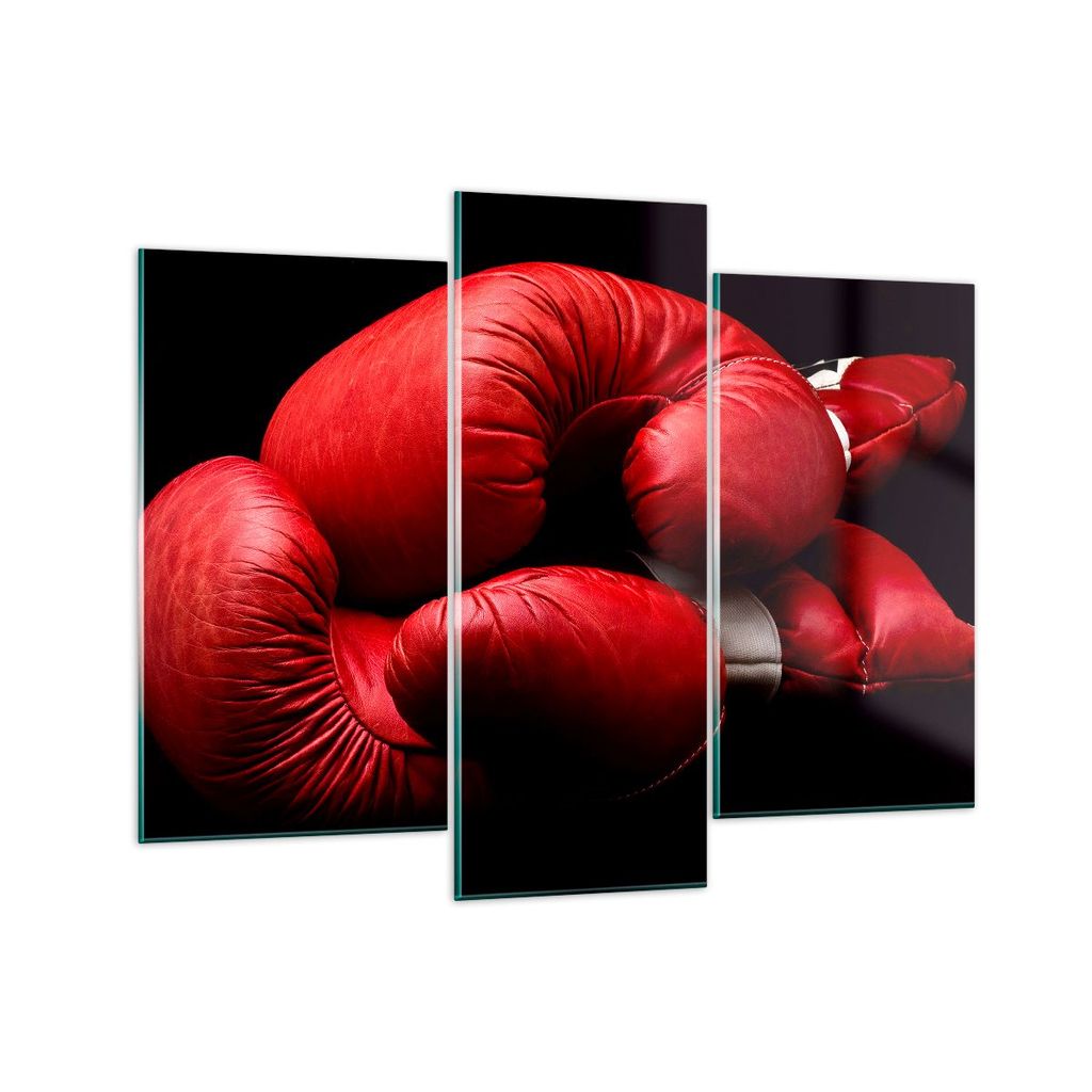 Bilder auf glas - Sport Handschuhe Leder Wettkampf - 130x100cm - Glasbilder - Wandbilder - Kunstdruck - Wanddekoration aus Glas - Glas Bilder - Wan...