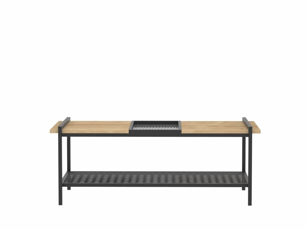Table basse noyer résistante en mélamine espagnole - Modèle Mata
