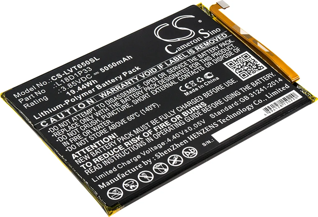 Batteria TECHTEK per Lenovo PB-6505M Tab V7 L18D1P33 | Ricambio Premium