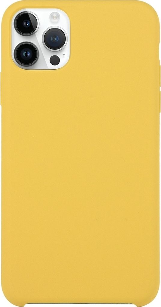 Mobigear Rubber Touch iPhone 15 Pro Silikon Hülle Backcover - Gelb
