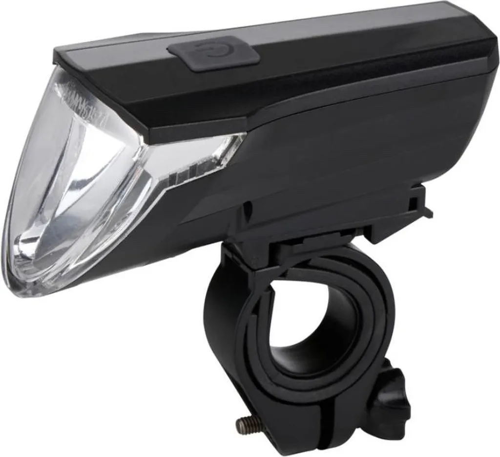 Éclairage LED Vélo Dunlop USB-C Rechargeable - Lampe Avant Noire IPX4