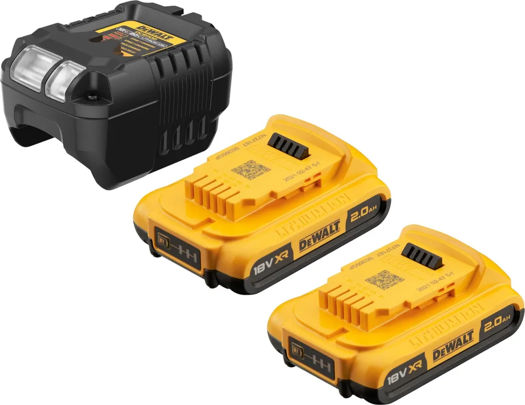DeWalt Starter Kit 18V DCB 1102 D2 - 2 Batterie 2.0Ah + Charger