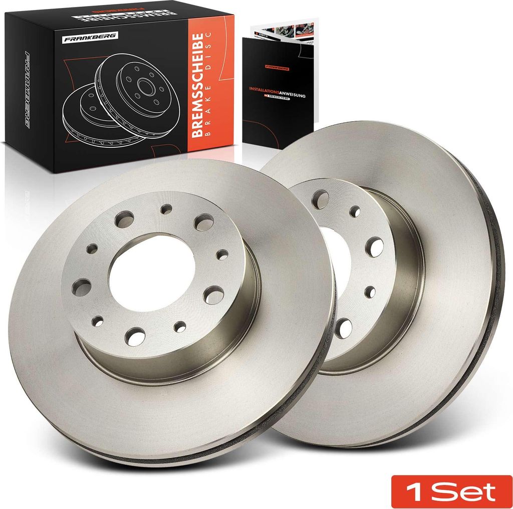 Frankberg 2x Bremsscheiben Vorderachse für Citroën Jumper Bus Kasten Pritsche/Fahrgestell Fiat Ducato Peugeot Boxer