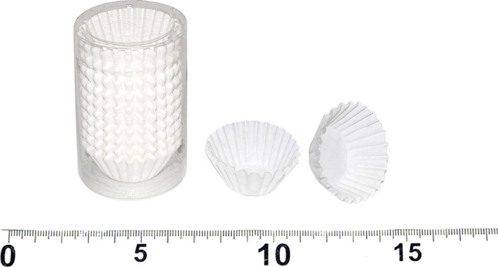 Weißes Backförmchen 7,5 cm (Durchmesser 3 cm, Höhe 2,2 cm) – 100 Stück