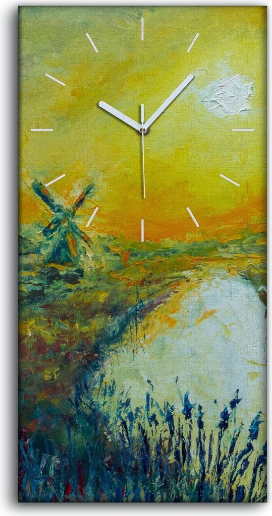 Leinwand Uhr Küche Wohnzimmer Bild 30x60 Kunst Malerei im Stil von - weiße Hände