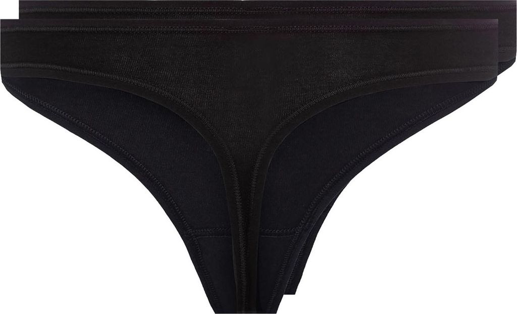Skiny Damen String Baumwolle Advantage 2-Pack black - Größe Produktbild 