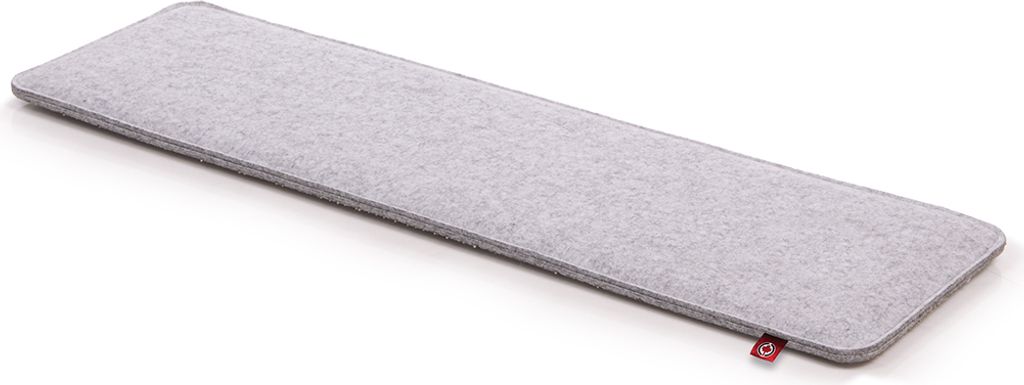 Filzmatte für Fensterbänke, gepolstert · hellgrau · L · ca. 90 x 28 cm