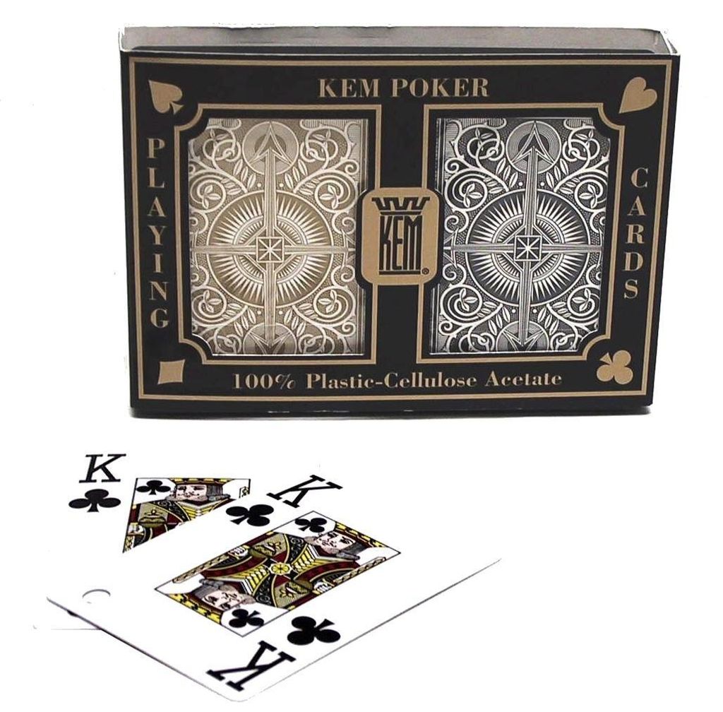KEM Pokerkaarten KEM 2-pack 100% Black/Gold Produktbild 