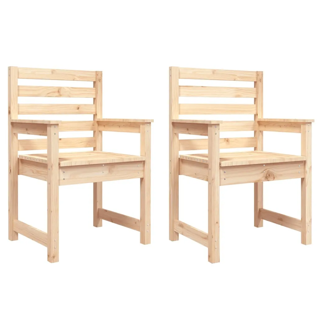 Sedie Giardino Legno Pino Massiccio vidaXL | Set 2 Pezzi 60x48x91 cm - 1