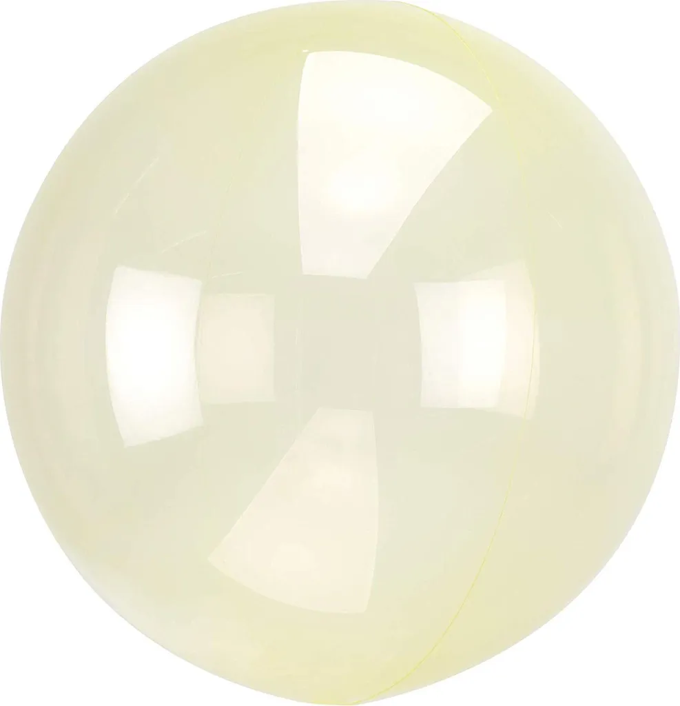 Ballon cristal jaune 45cm haute résistance - Pack de 1 unité déco
