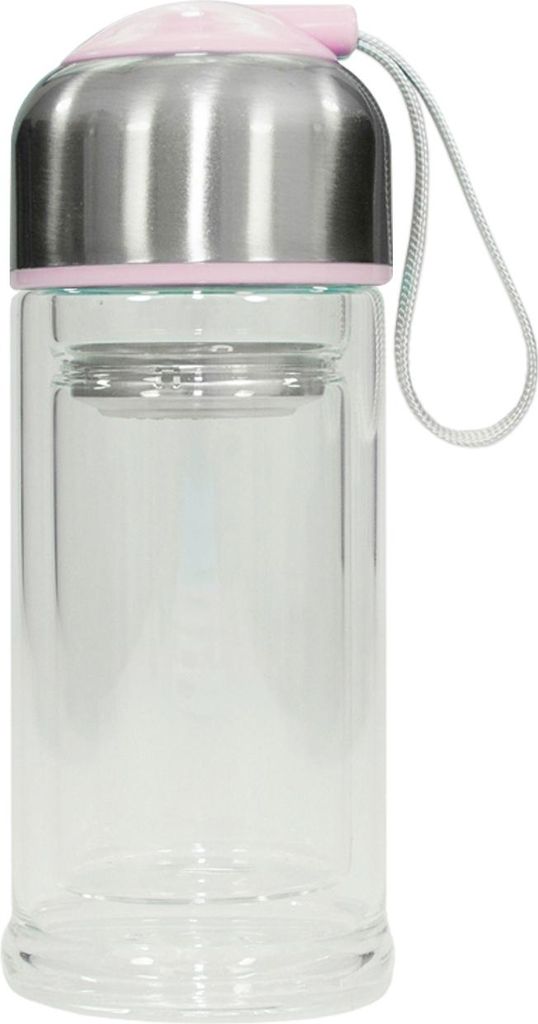 Trinkflasche Glas mit Einsatz HTI-Line