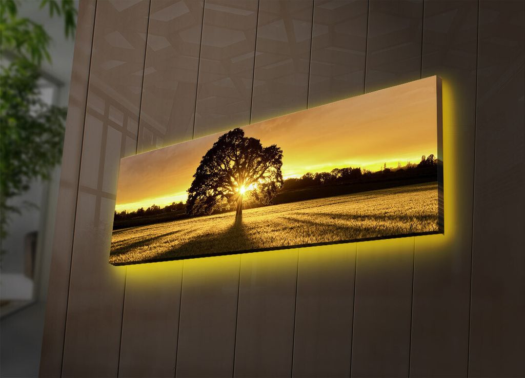 Opviq, 3090DACT- LED3266, Bunt, Leinwandbilder, 30 x 90 cm, Produktbild 