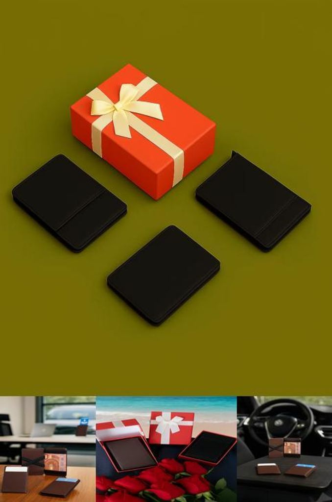 Herren Geldbörse 3in1 Magic Wallet Portemonnaie RFID Schutz Schwarz Portemonnaie mit Kartenetui Münzfach Geldscheinfach magnetisch