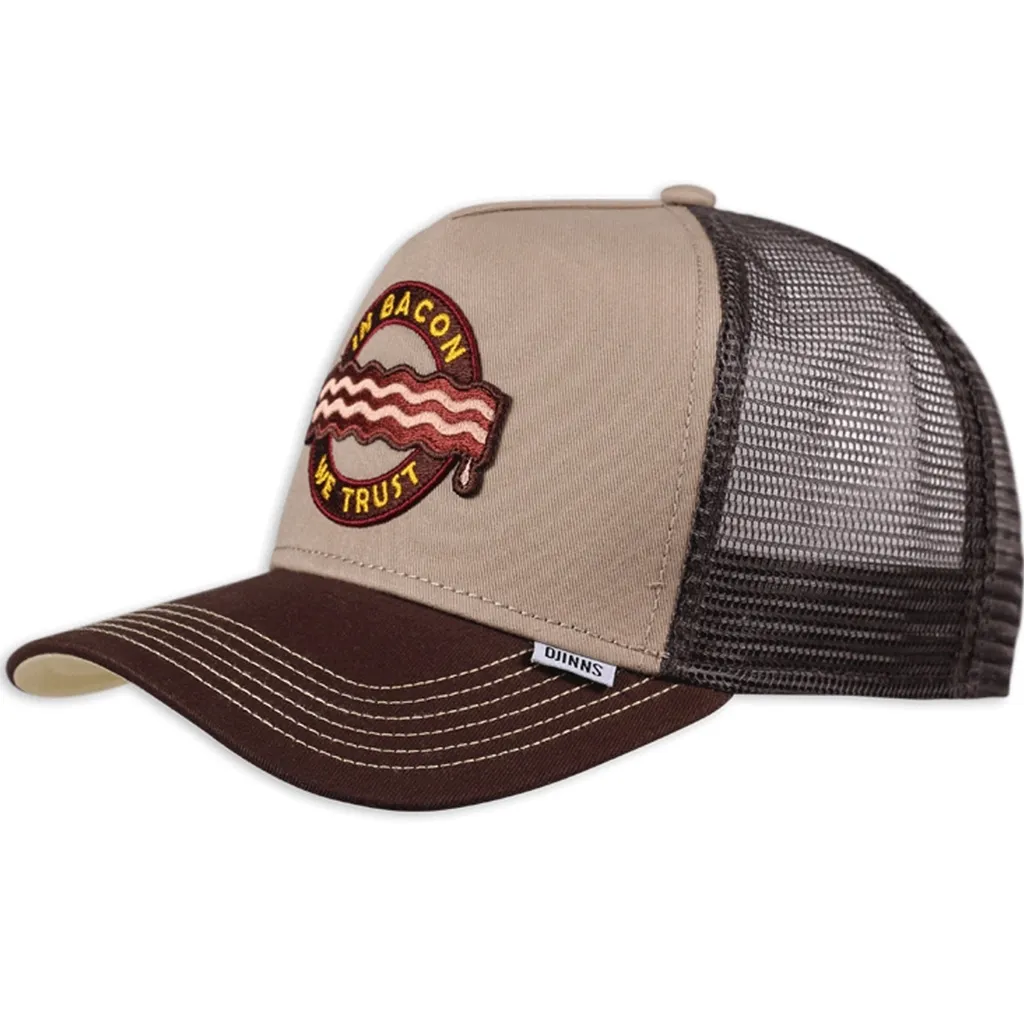 Casquette Djinns HFT Food Bacon Kaki Taille Unique pour Homme