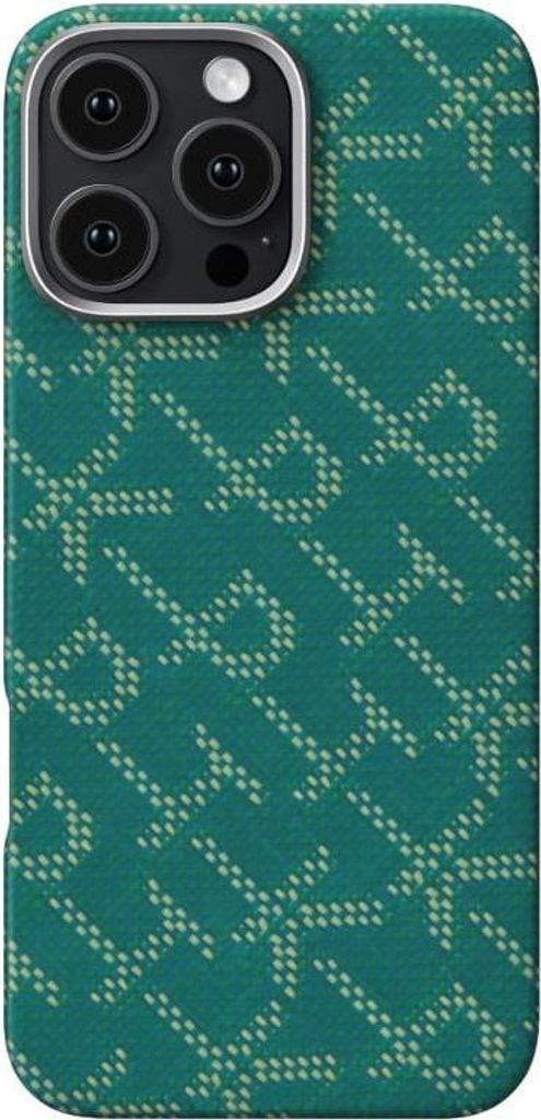 Pitaka Tactile Woven Case PTK Grün Gold iPhone 16 Pro