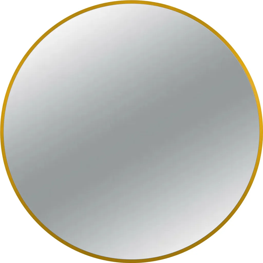 Miroir de salle de bain circulaire 80cm finition dorée en aluminium