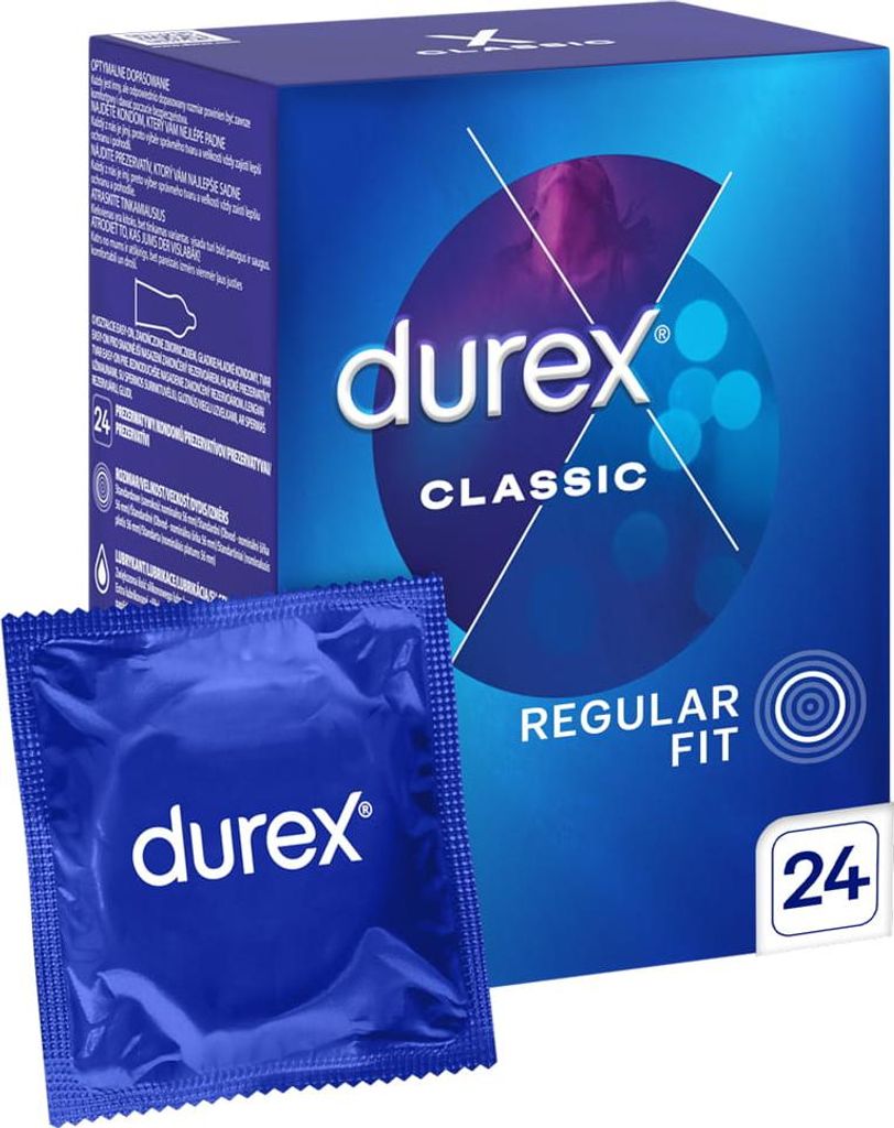 Durex Classic Prezerwatywy klasyczne, 24 sztuki