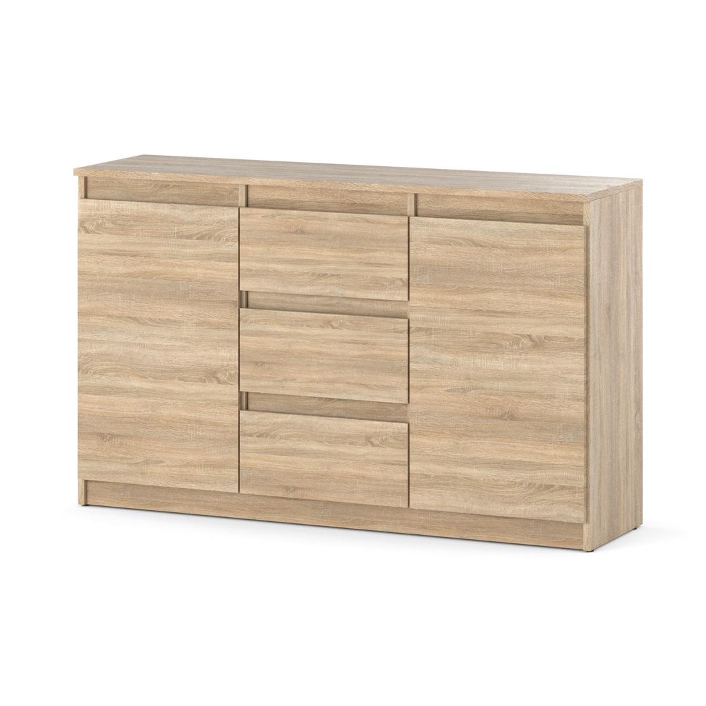 Komoda 120 cm Dąb Sonoma AGA Bezuchwytowa Nowoczesna Zdjęcie produktu 