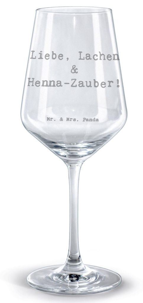 Mr. & Mrs. Panda glas für rotwein Spruch Henna-Abend Magie - Transparent - Geschenk, Weinglas, Hochzeit, Heirat, Kelch, Liebe, Heiraten, Geschenke...
