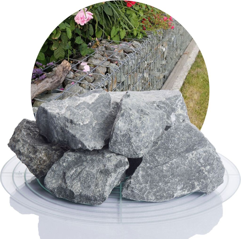 Schicker Mineral-Diabas Gabionensteine grau 25 kg-32-60mm Produktbild 