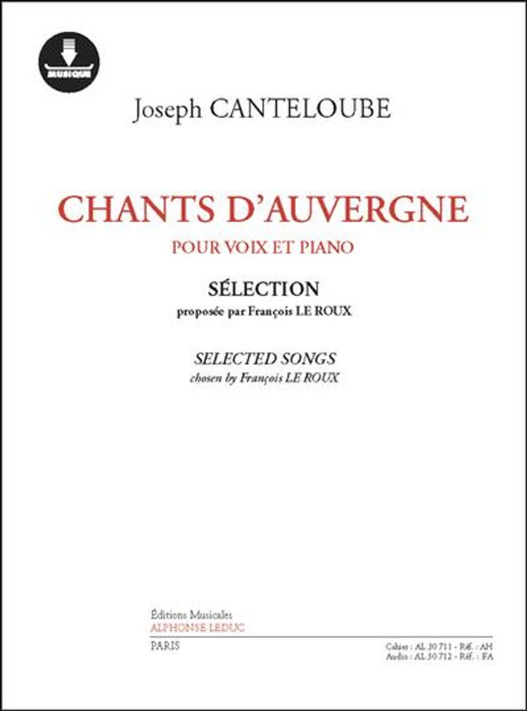 Chants d'Auvergne (+Download Card)für Stimme und Klavier (fr)