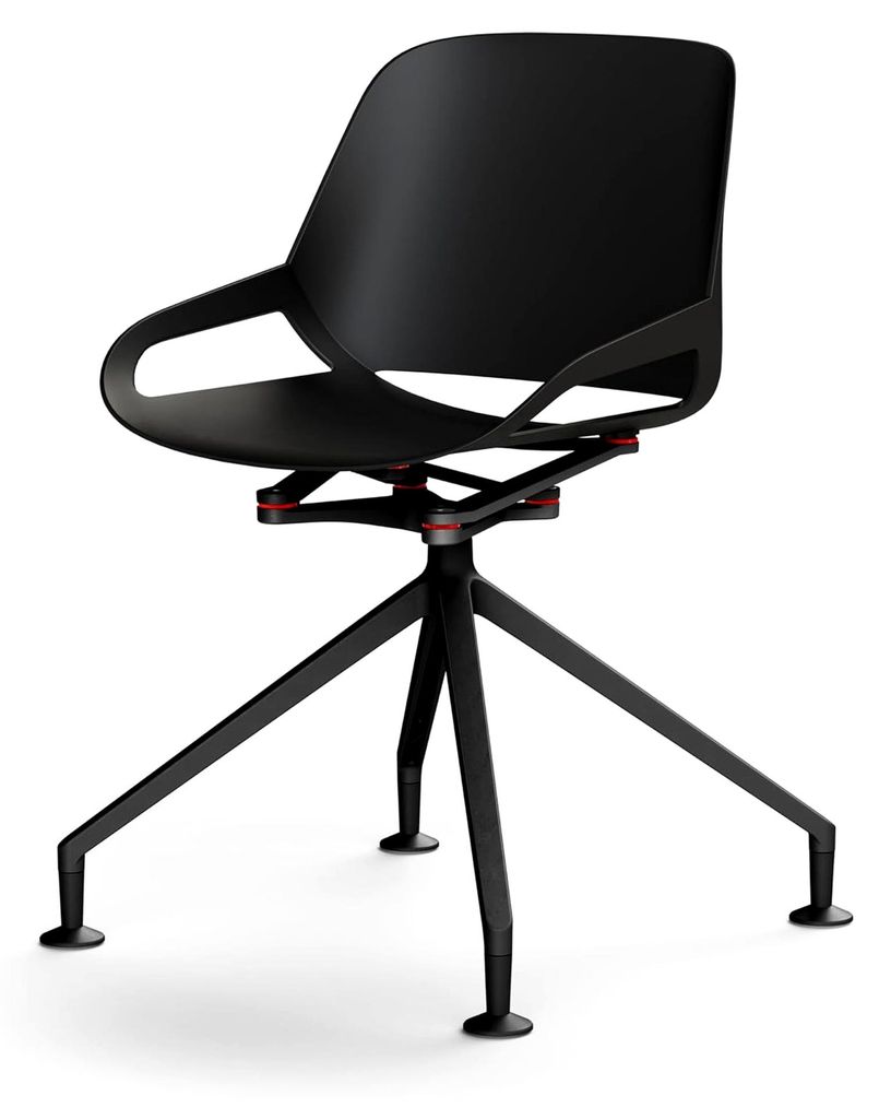 Moderner Schwingstuhl – Schalenstuhl mit stilvollem Fußkreuz – Drehstuhl für Büro und Esszimmer – ergonomischer Stuhl für einen gesunden ...