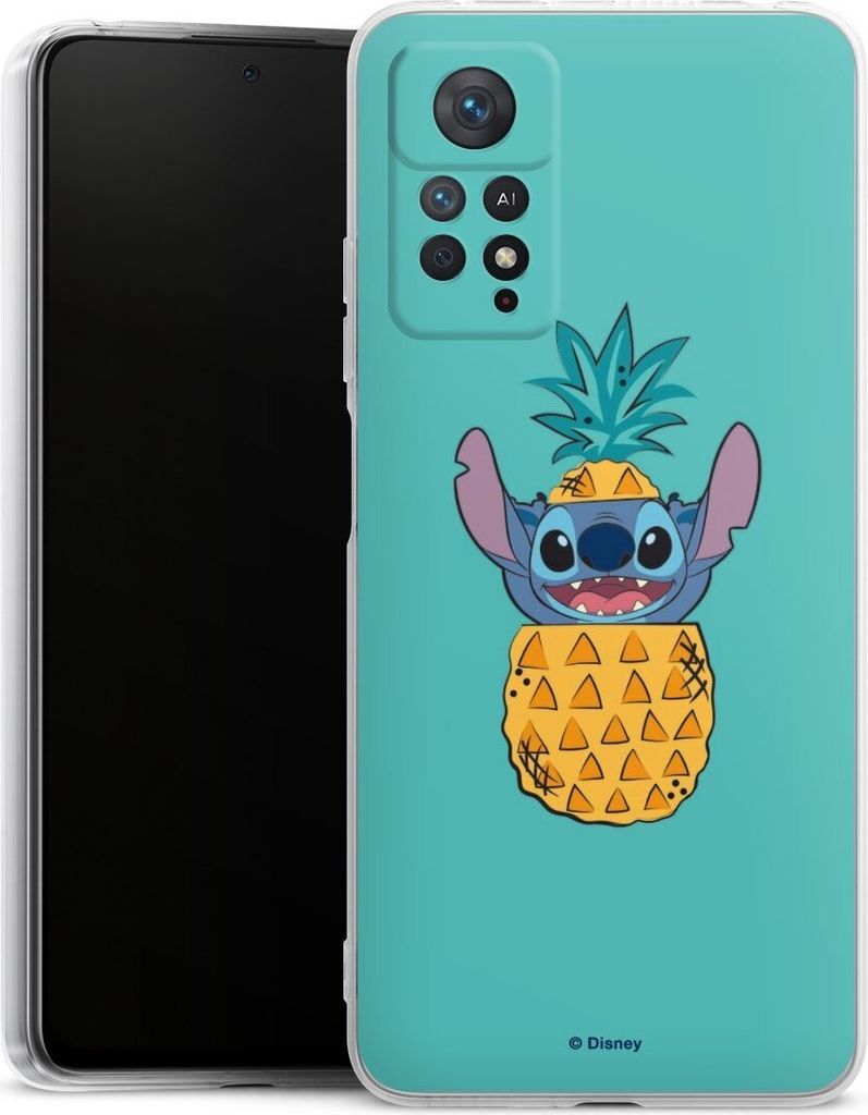 DeinDesign Handyhülle für Xiaomi Redmi Note 11 Pro 5G Silikon Hülle Case Smartphone Schutzhülle Ananas Disney Lilo & Stitch