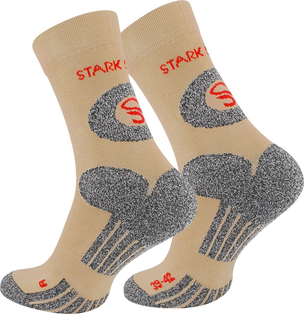 Stark Soul® Trekking Outdoor Socken 2 Paar, Uni 39-42 Beige Produktbild 