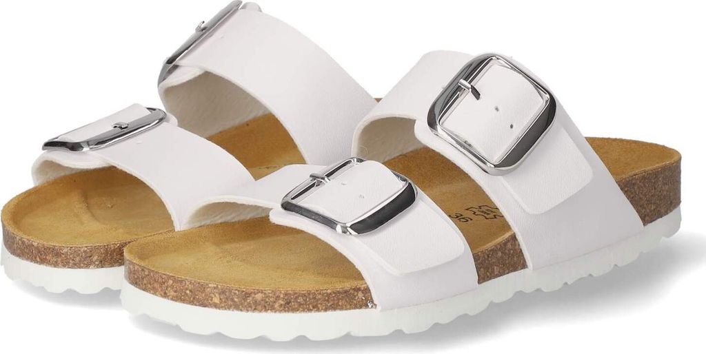 Beliana Damen Pantoletten Weiß Kunstleder Größe: 39