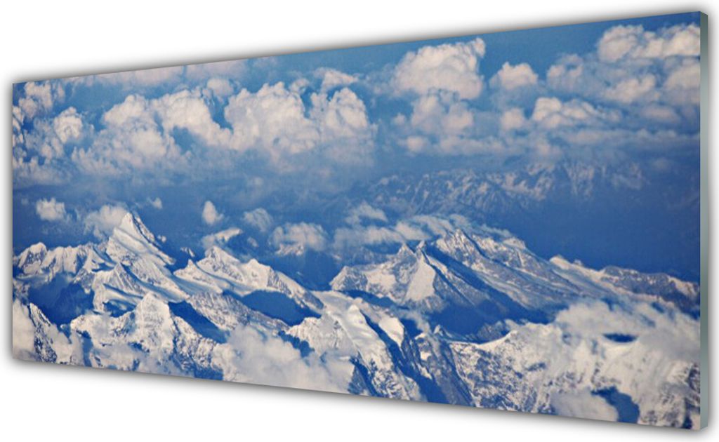 Acrylglasbilder 125x50 Wandbild Druck Gebirge Wolken Landschaft