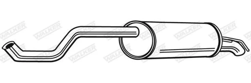 Silencieux arrière anticorrosion WALKER 24136 pour Skoda Roomster OE