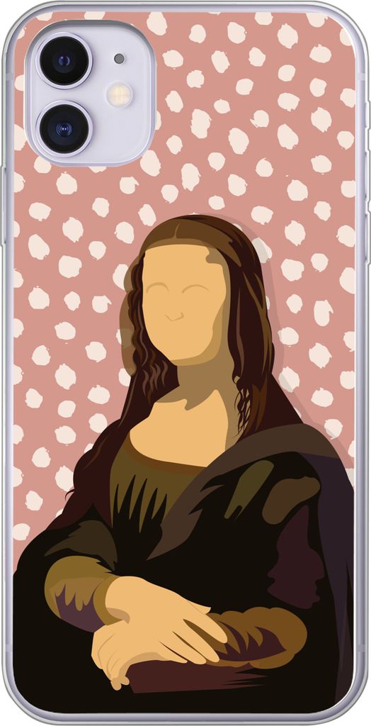 MuchoWow Handyhülle Schutzhülle Hülle für Telefoonhoesje iPhone 11 Leonardo da Vinci - Alte Meister - Punkte - Vintage Silikon Softcase Handy...
