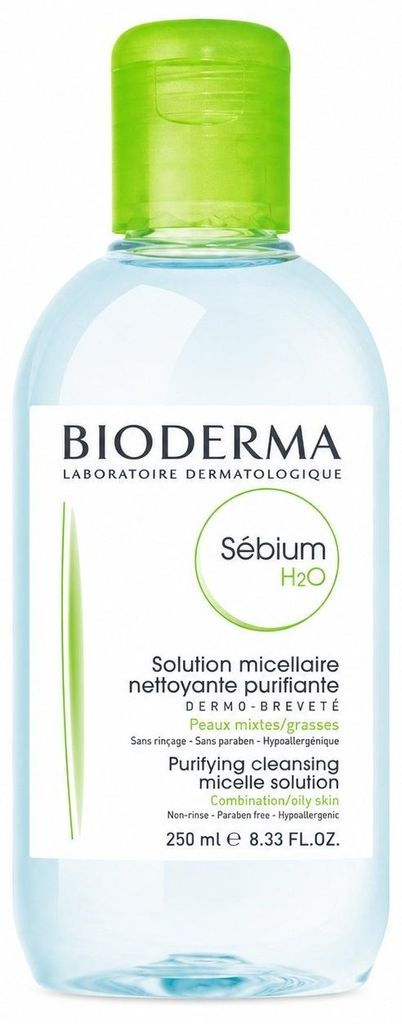 Bioderma Sébium H2O, Ženy, 250 ml, Smíšená pleť, Mastná Obrázek produktu 