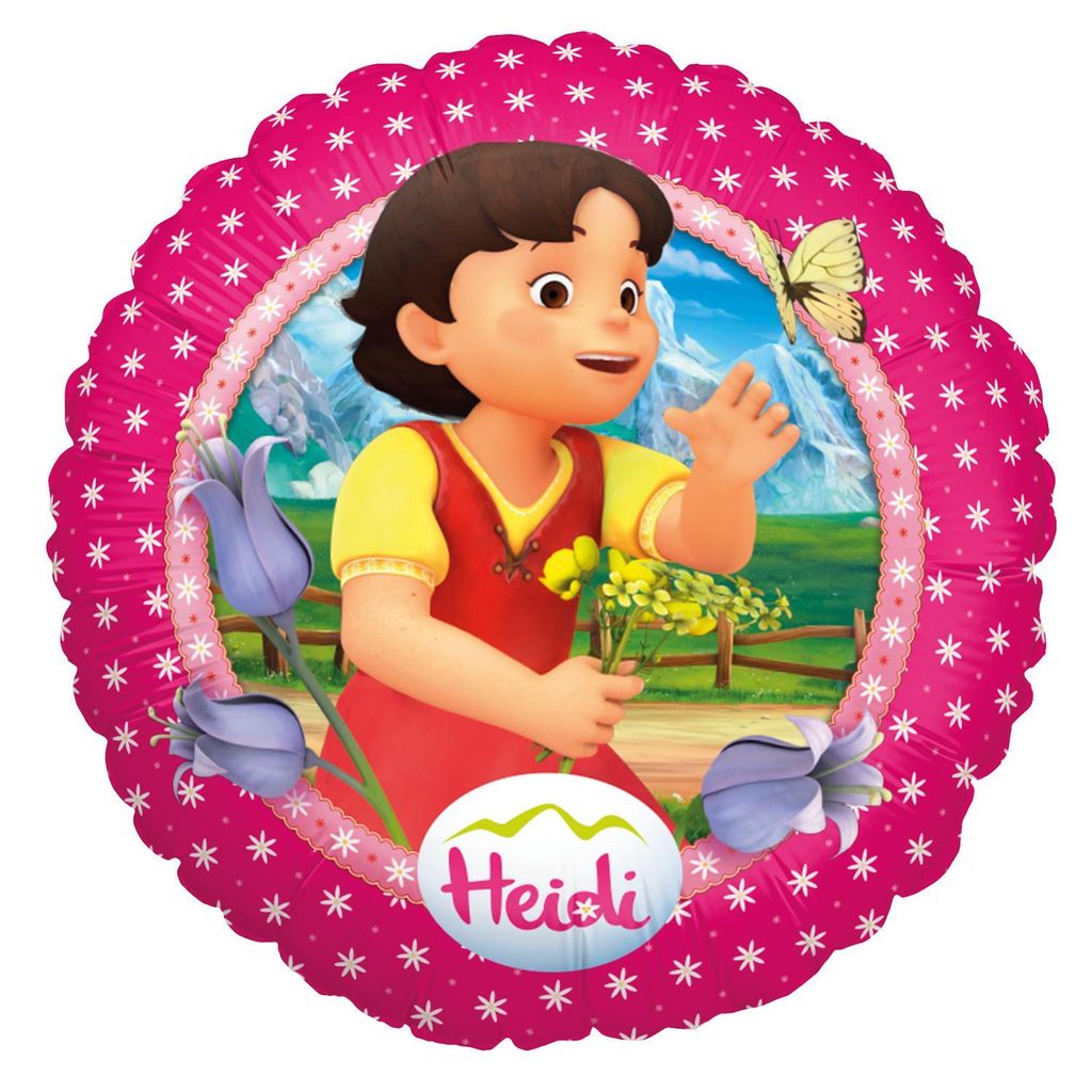 Heidi Folienballon - rund ø45 cm Schmetterling Heliumballon Produktbild 