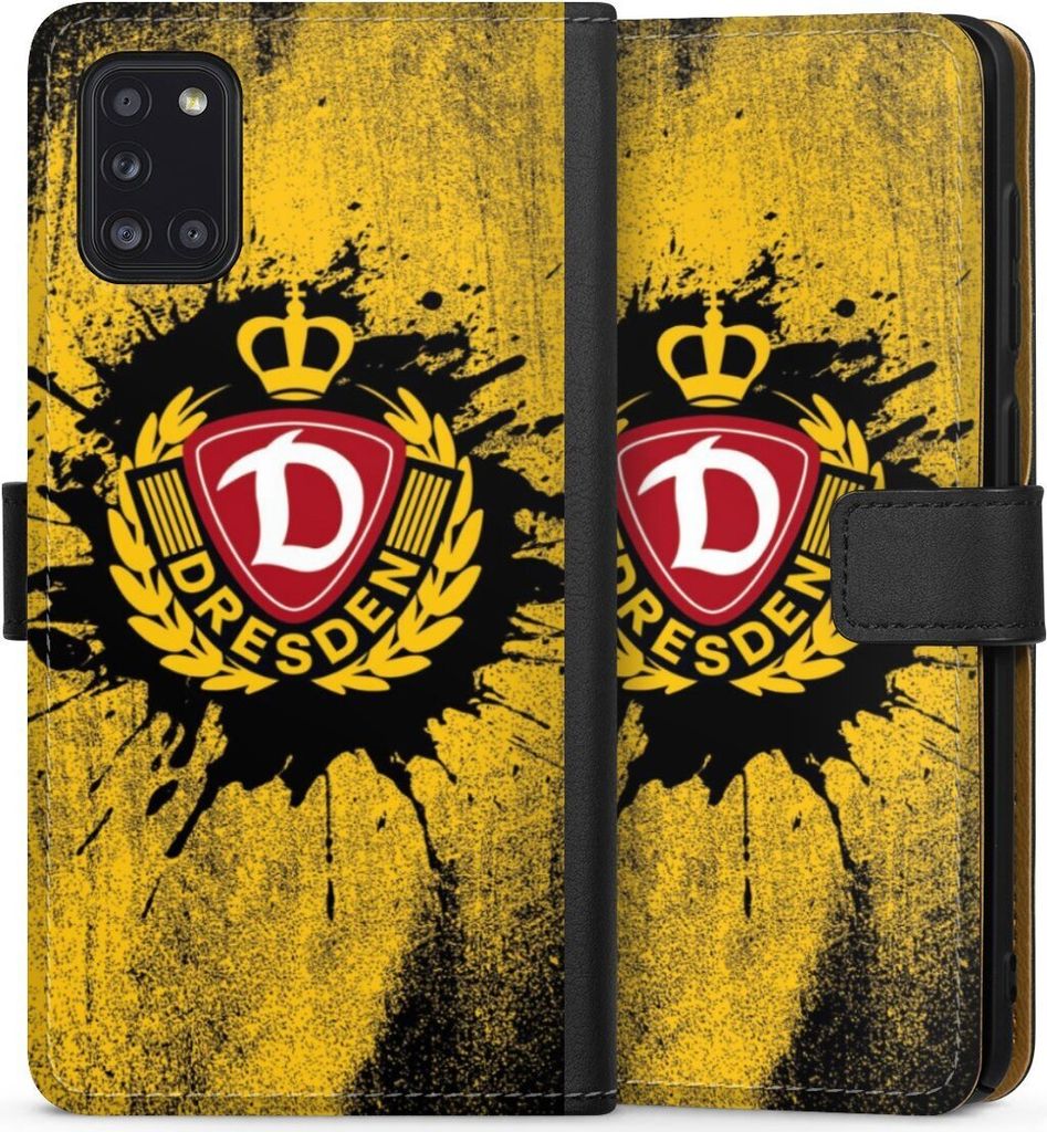 DeinDesign Klapphülle für Samsung Galaxy A31 Handytasche Lederhülle Tasche Fußball Offizielles Lizenzprodukt SG Dynamo Dresden