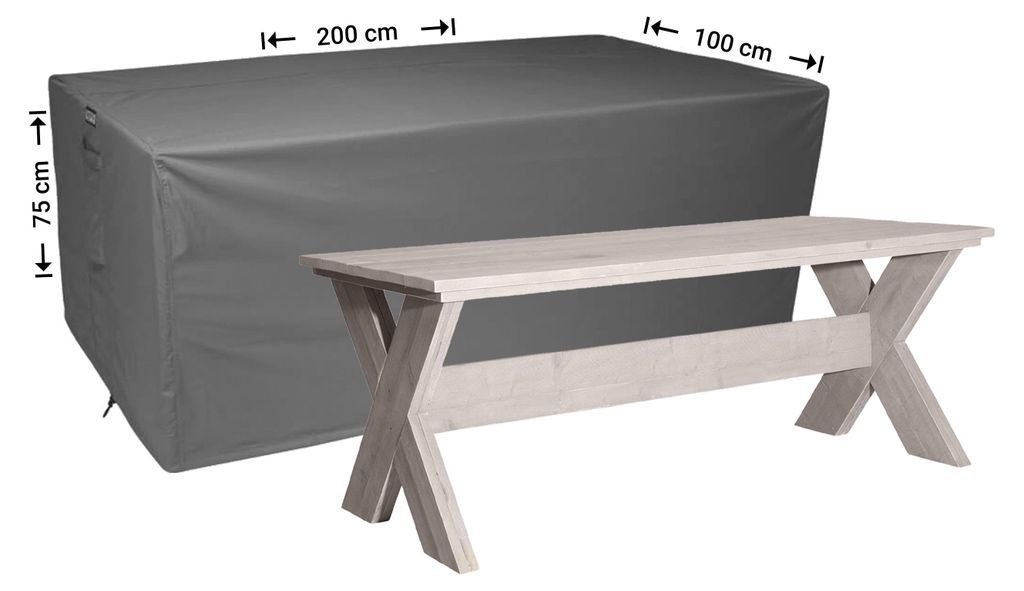 Raffles Covers Raffles Covers Gartentisch-Schutzhülle | Atmungsaktiv | Wasserdicht | UV-beständig | Doppelnähte | Elastischer Kordelzug - Farbe:...