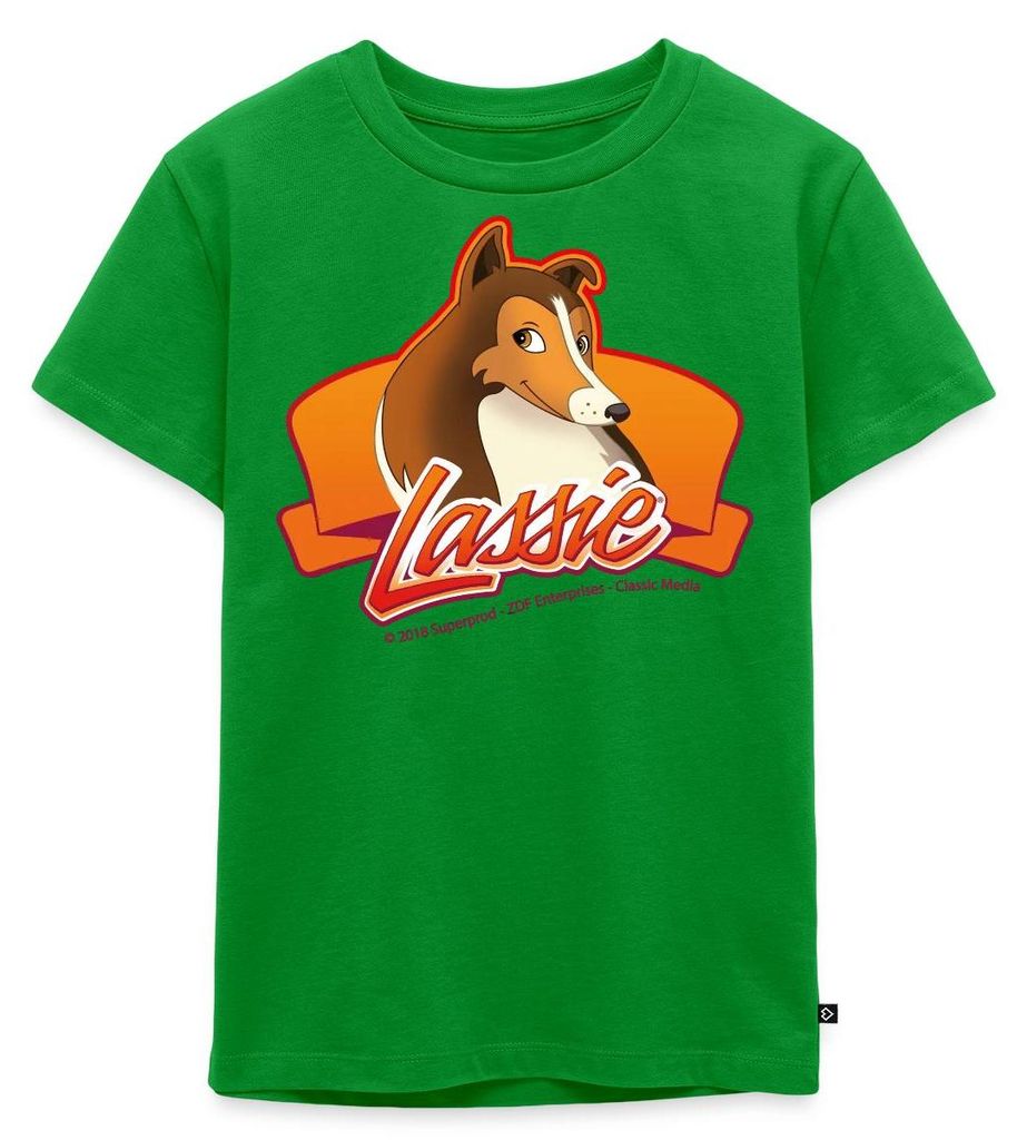 Spreadshirt Lassie Logo Kinder Premium T-Shirt, 122/128 (6 Jahre), Grün