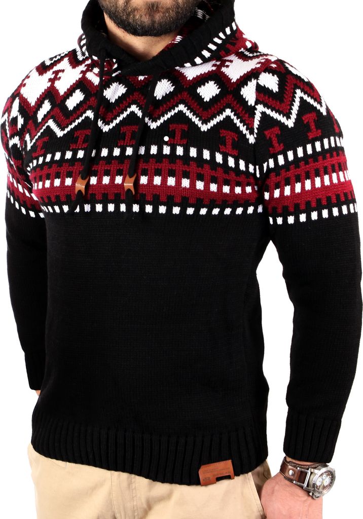Reslad Herren Grobstrick Pullover Norweger Winter Produktbild 